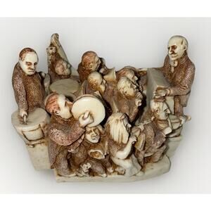 Vintage S.I.A.B. England Orchestra Trinket Box Maestro Detailed Unusual Rare 4x3